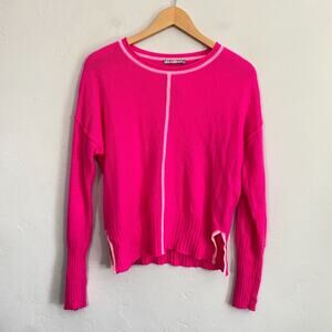 Alashan Cashmere Sweater Women Size Small Hot Pink Long Sleeve Barbie